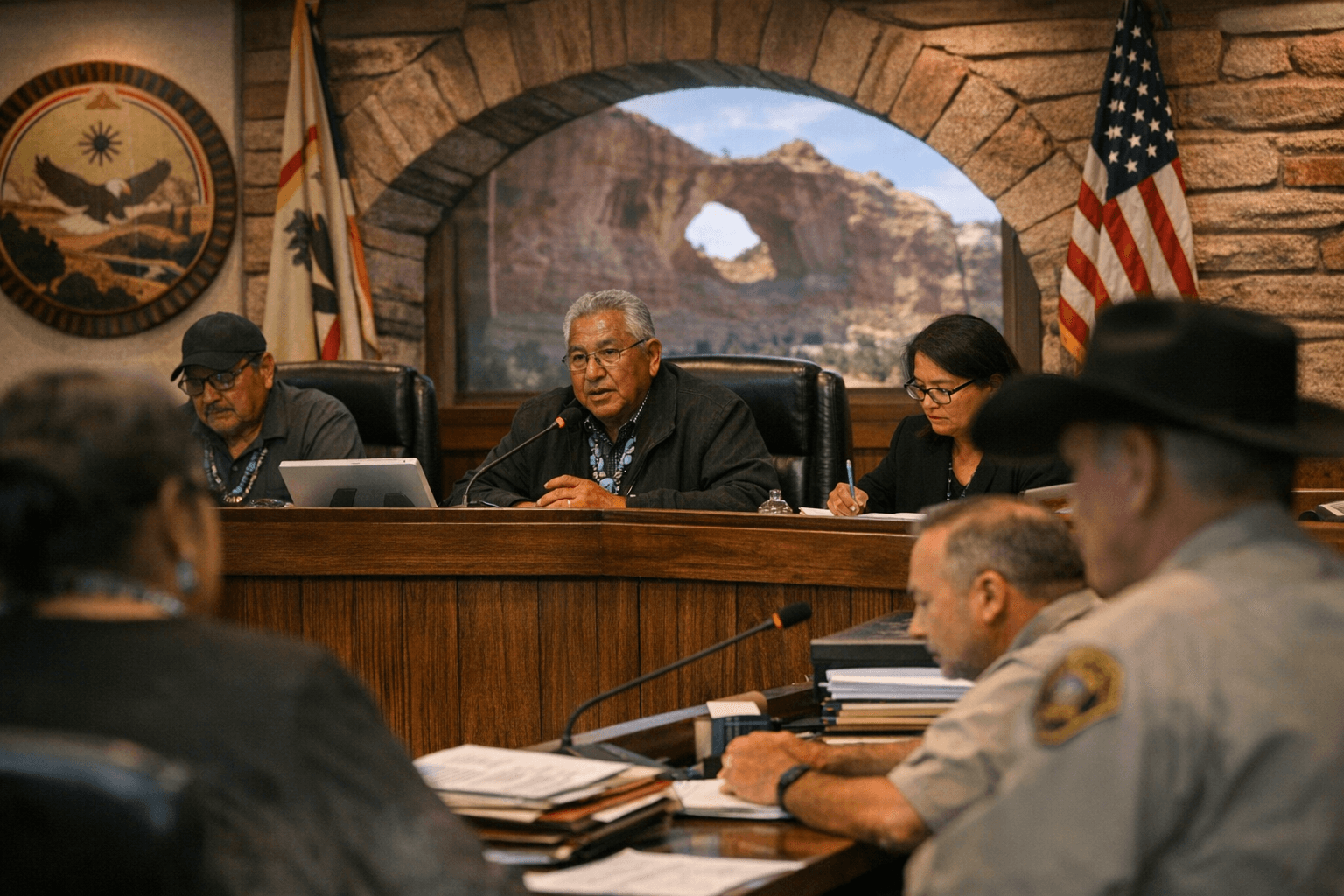 Navajo Nation Council logs emergency act 0036-26, advances Apache County committee items