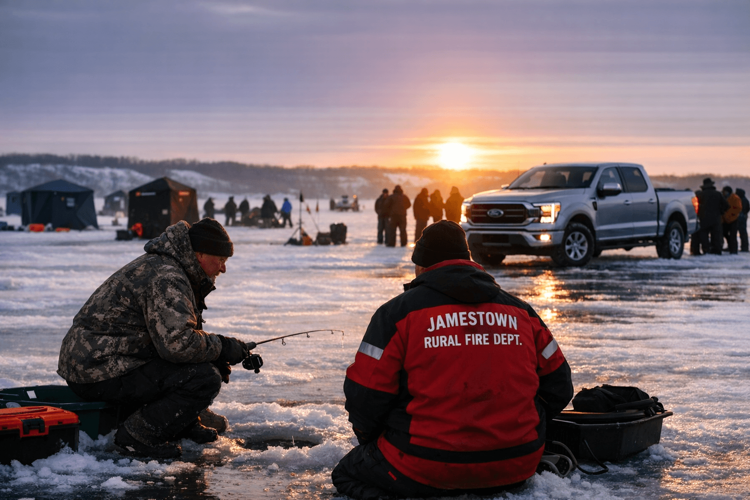 Jamestown Rural Fire Department, Knights of Columbus host 17th ice-fishing fundraiser