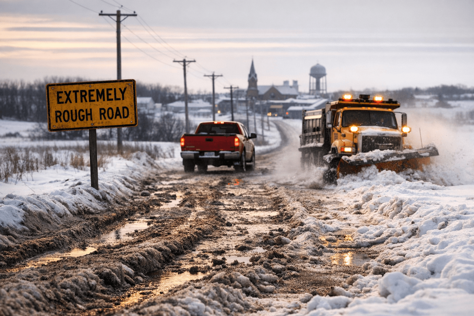 Stutsman County Roads Poor After Winter System; Jamestown Posts Snow-Removal Schedule, Video