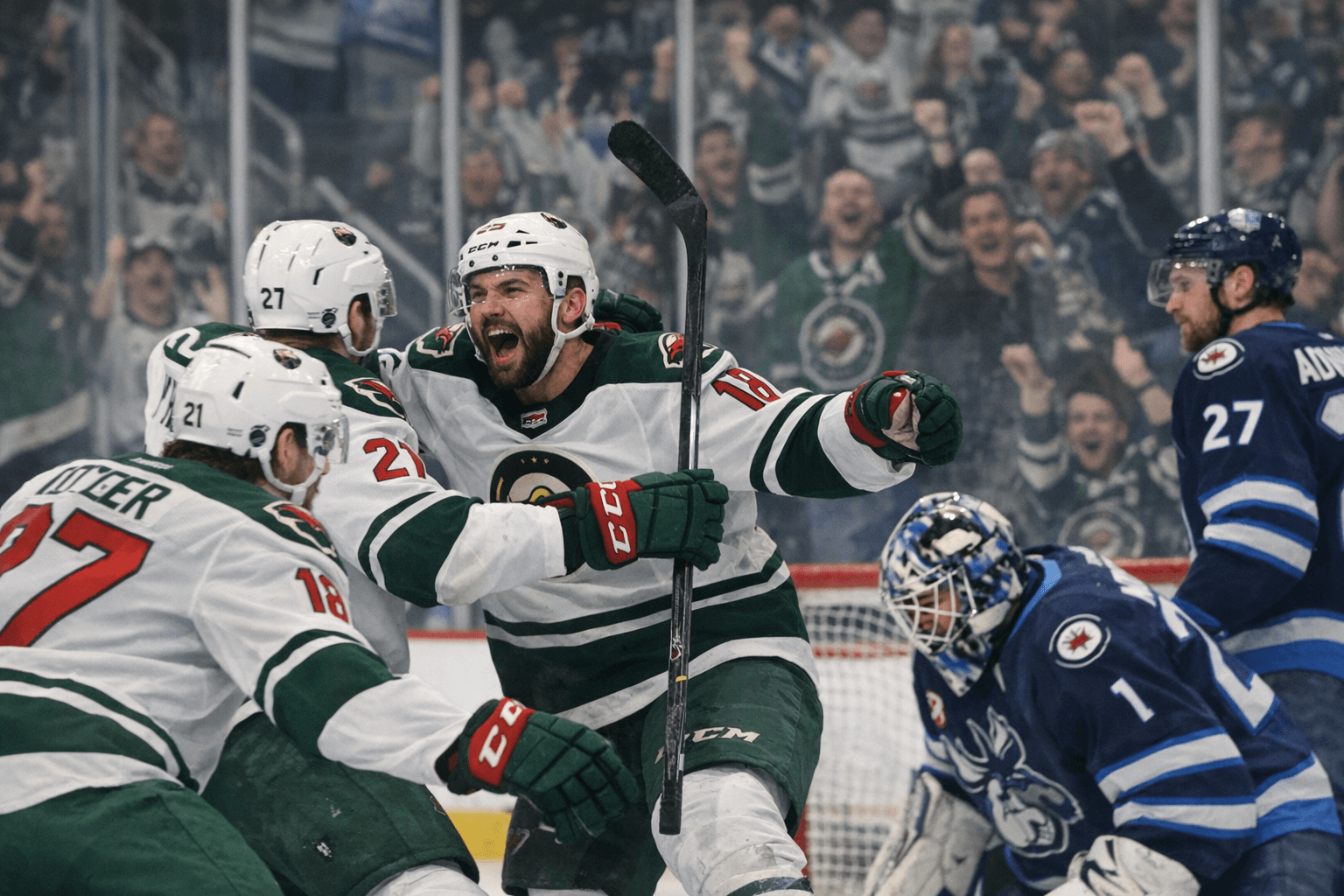 Iowa Wild Rally for Five Unanswered Goals to Sweep Manitoba Moose