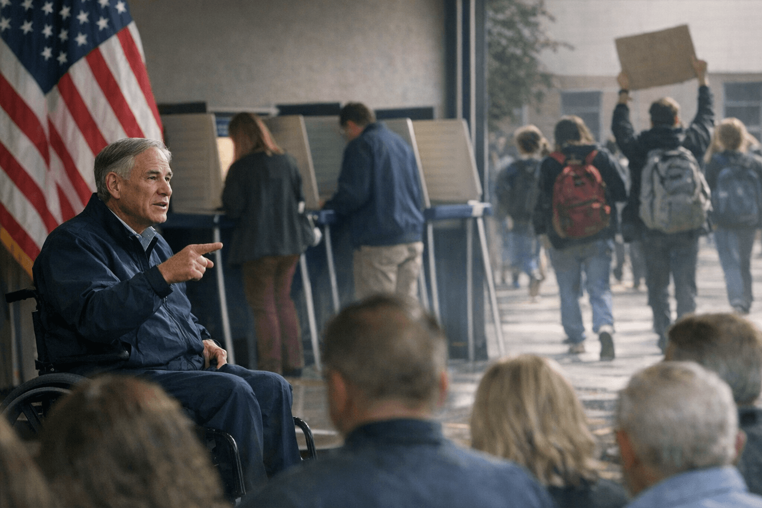 Gov. Abbott Visits Harris County During Early Voting, Addresses School Walkouts