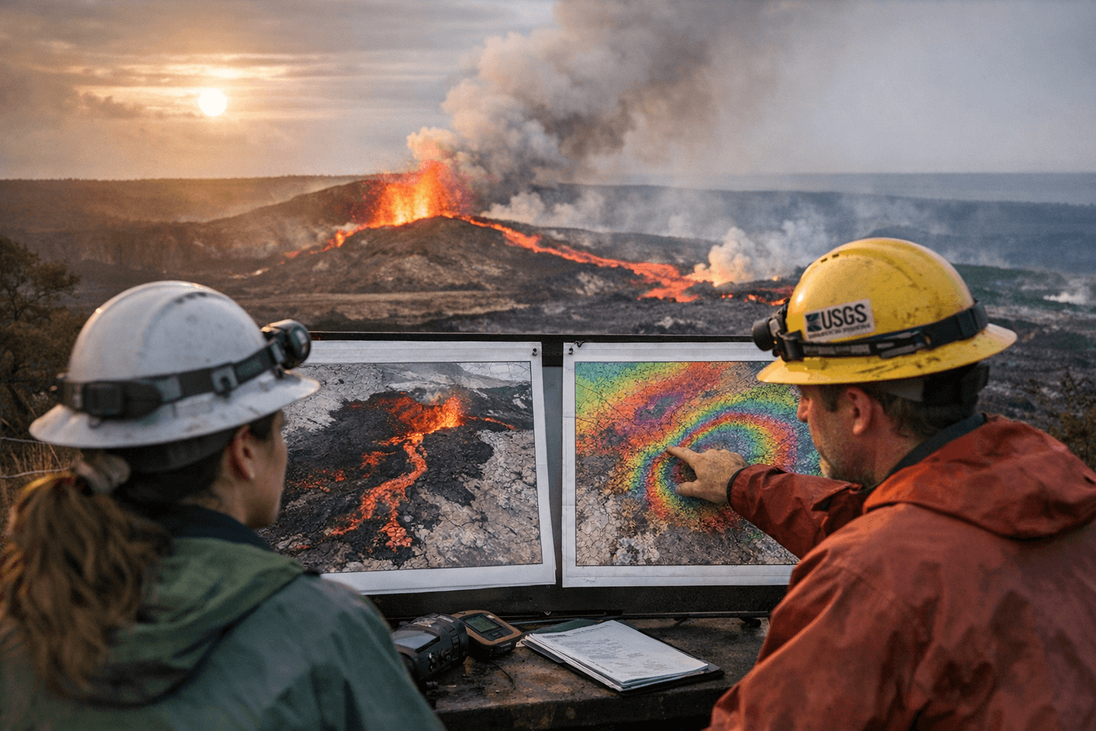 USGS Releases Kīlauea Maps Showing Episode 42 Lava, Tephra, Ground Deformation