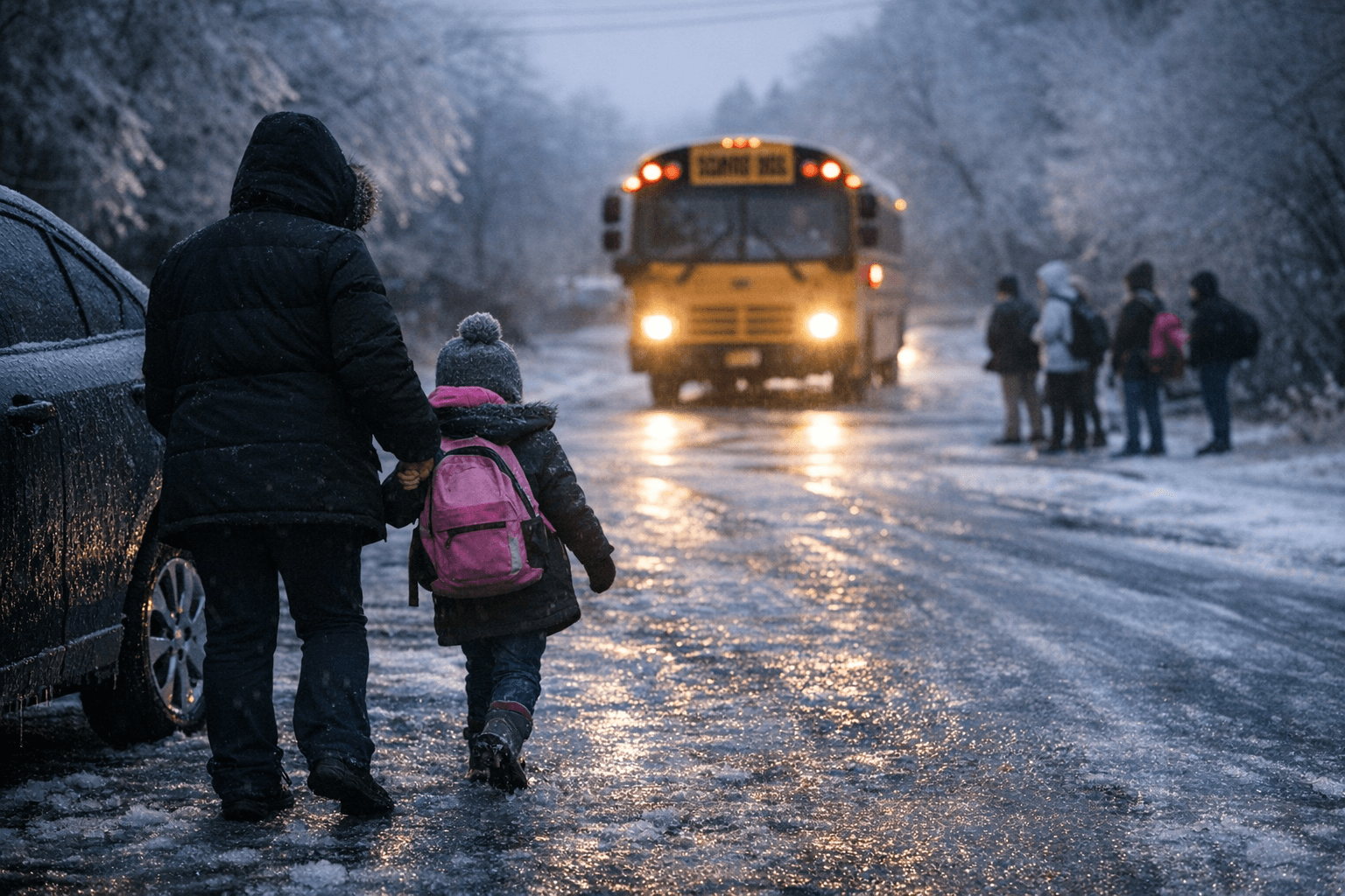 Icy Roads Cause Multiple School Delays and Closures Across Lane County