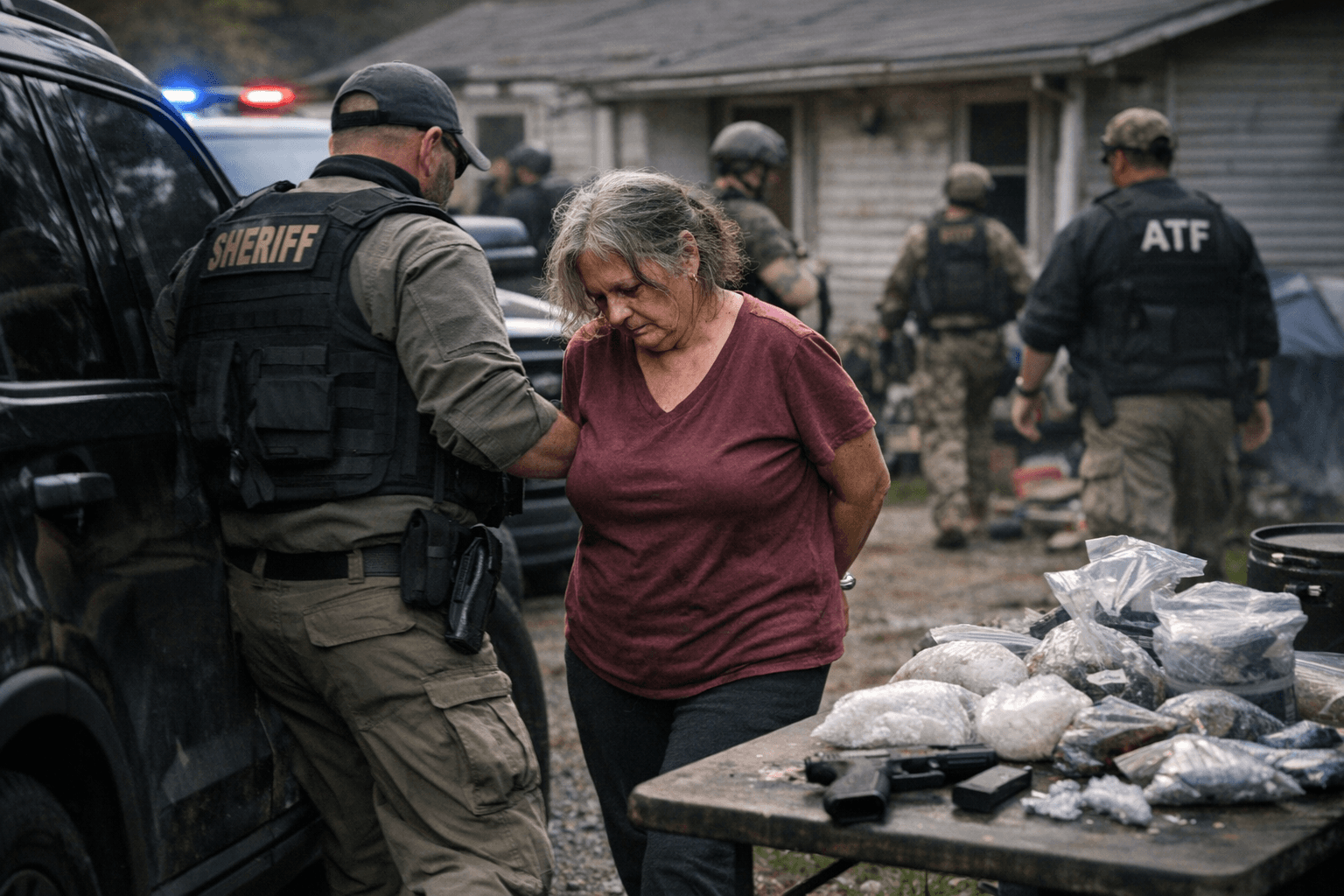 60-year-old woman arrested in Woodfin during multi-agency drug raid
