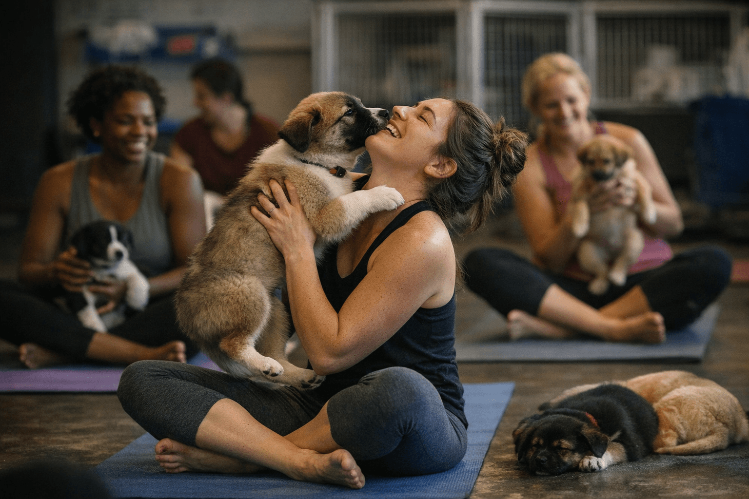 Great Plains SPCA Hosts Puppy Yoga Sessions in Merriam to Benefit Shelter
