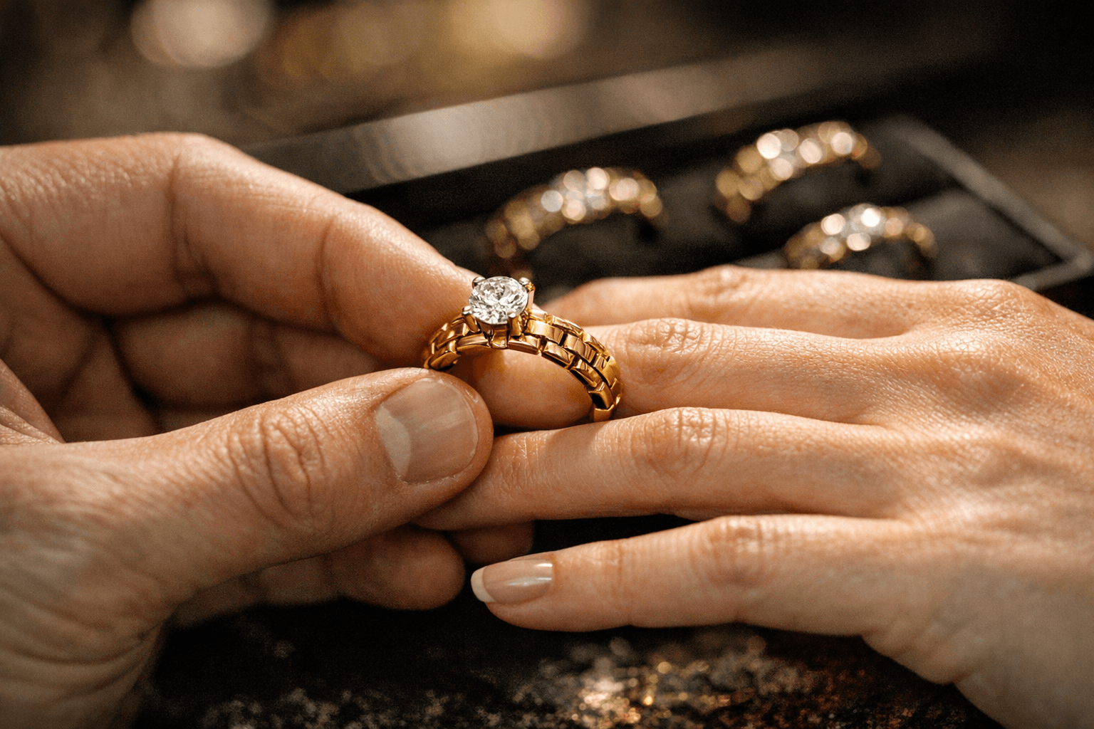 Los Angeles-based ANTOANETTA Debuts Kinetic Moving-Link 14K Gold Engagement Rings