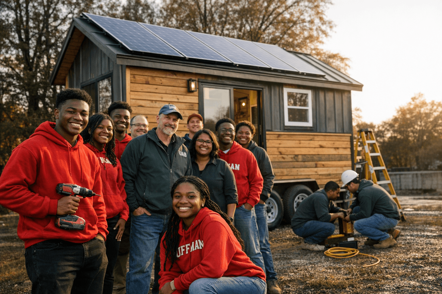 Huffman High Students, UAB and Funders Complete School’s First Solar-Powered Tiny House