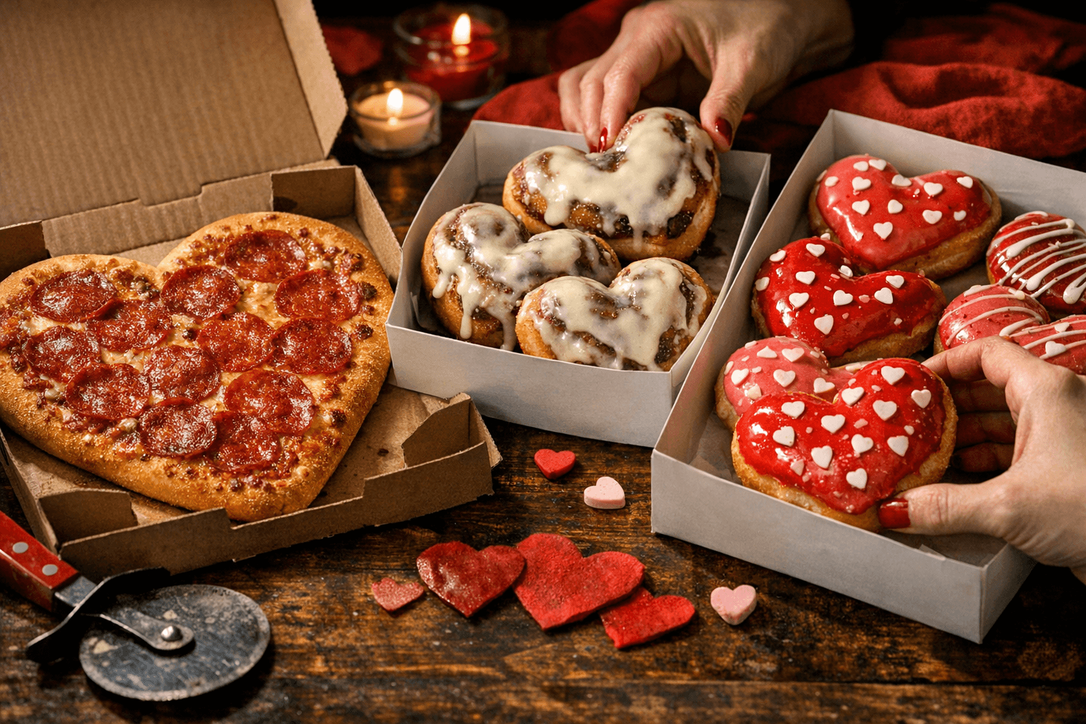 Pizza Hut, Cinnabon and Krispy Kreme Offer Heart-Shaped Valentine's Treats