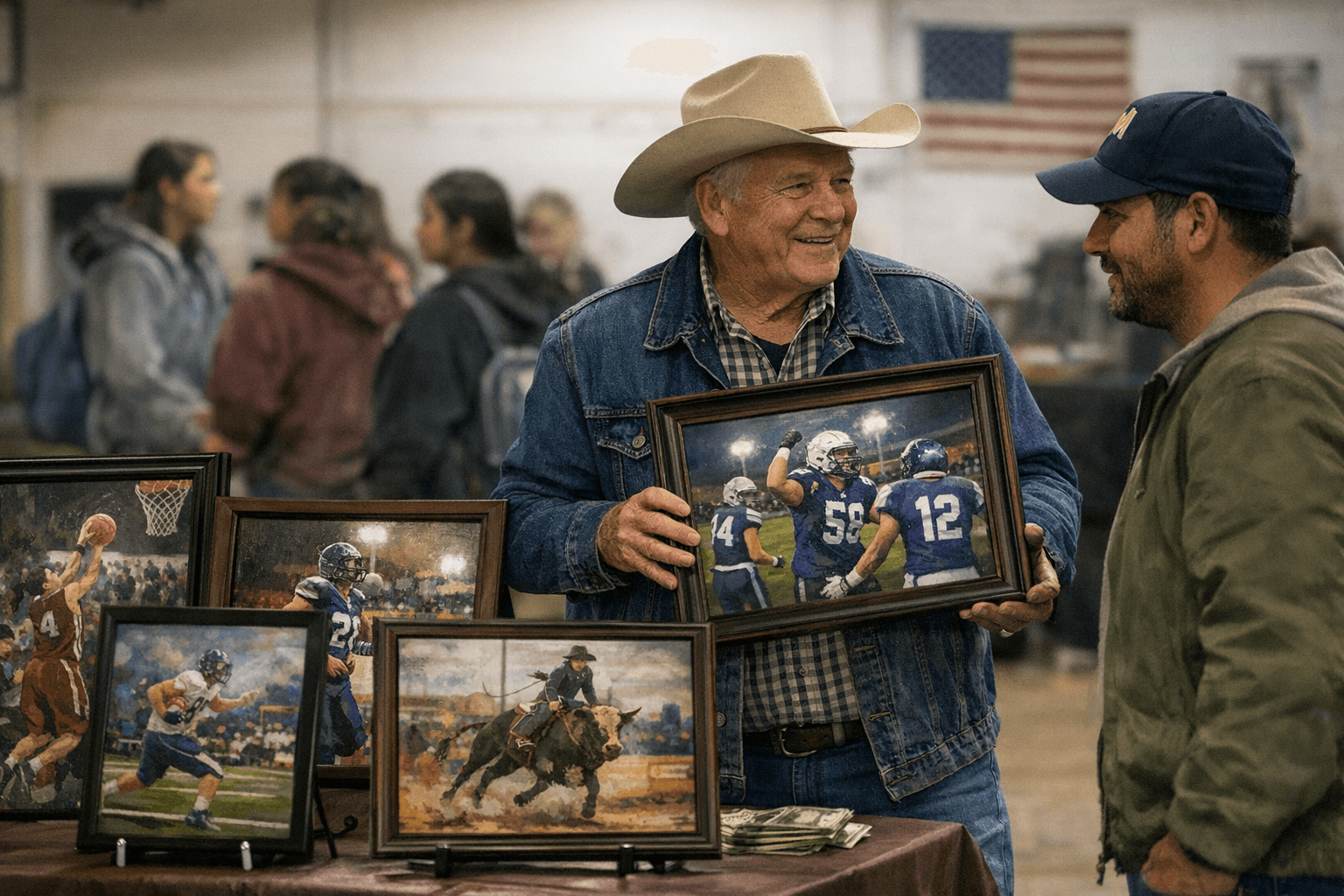 Hidalgo Herald Sells Mavericks Photo-Based Paintings to Fund Lordsburg High College Visits