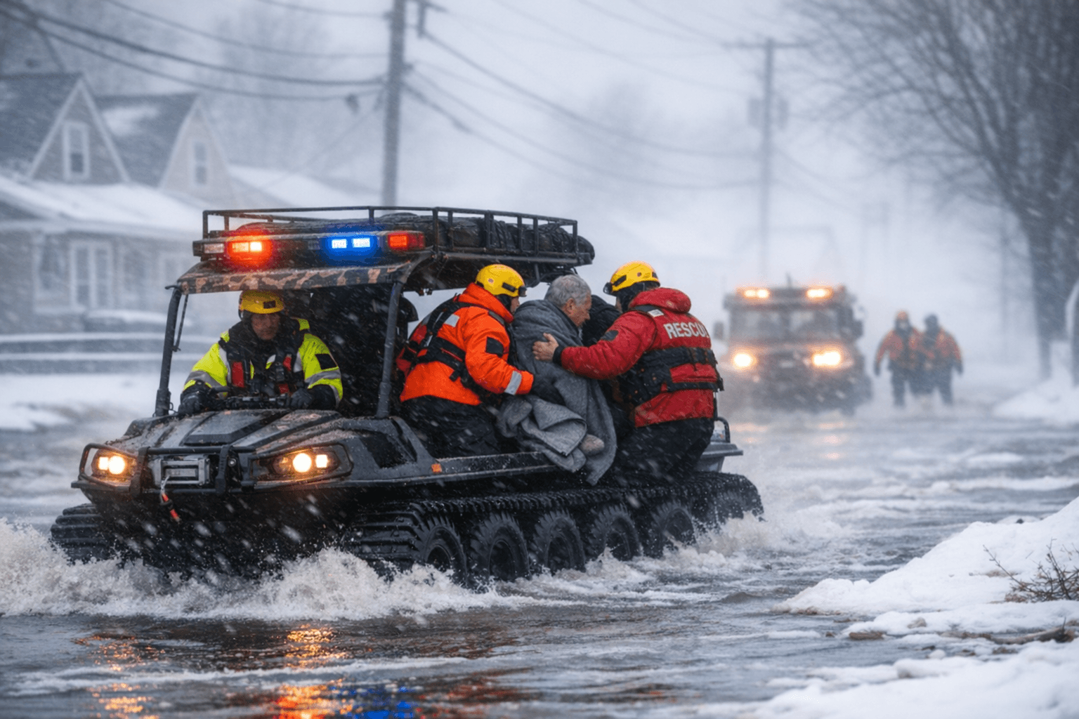 NYS Emergency Teams Deploy All-Terrain Vehicles for Long Island Nor'easter Search-and-Rescue