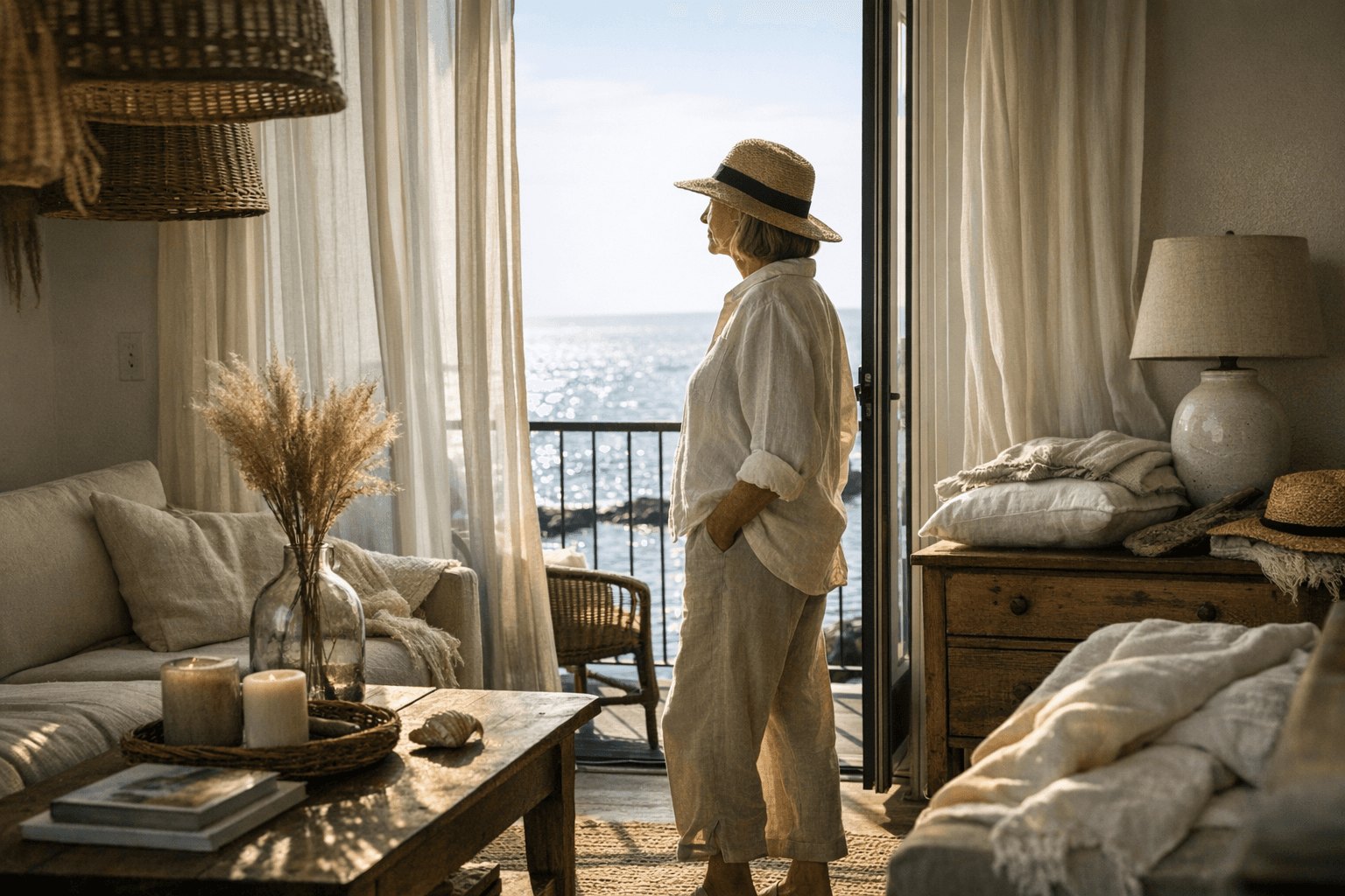 Coastal Grandmother Style decoded: neutral palette, linen basics for home and wardrobe