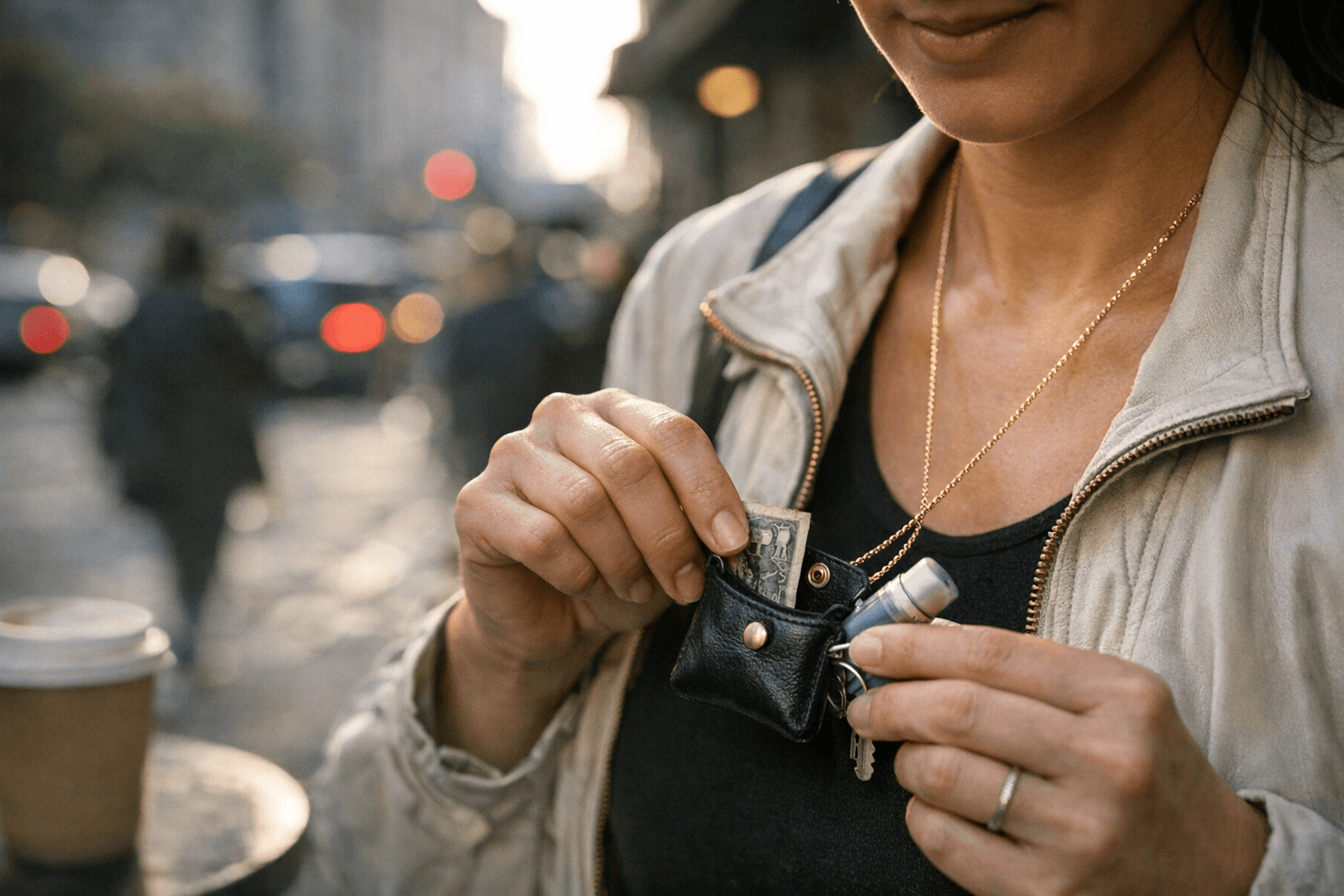 Pocket Necklace Trend Turns Minimalist Pendants into Tiny Functional Carriers