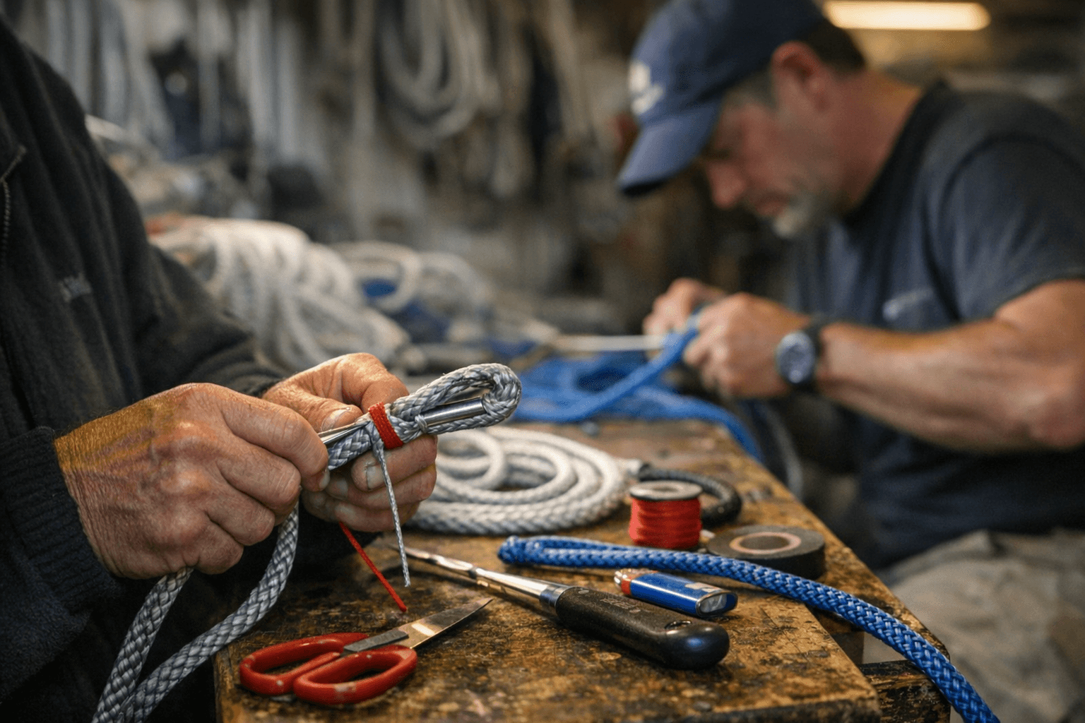 Hands-on splicing and terminations for Dyneema and polyester rigging