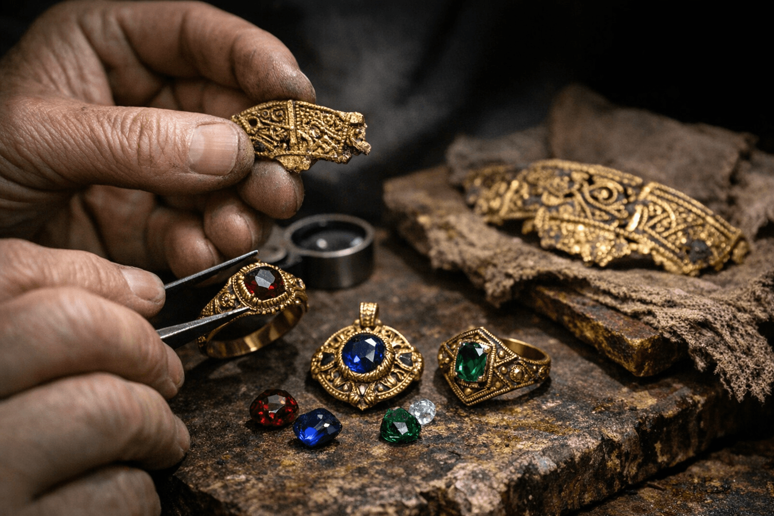 New Fine Jewelry Line Inspired by Anglo-Saxon Gold Fragment Influences Birthstone Trends