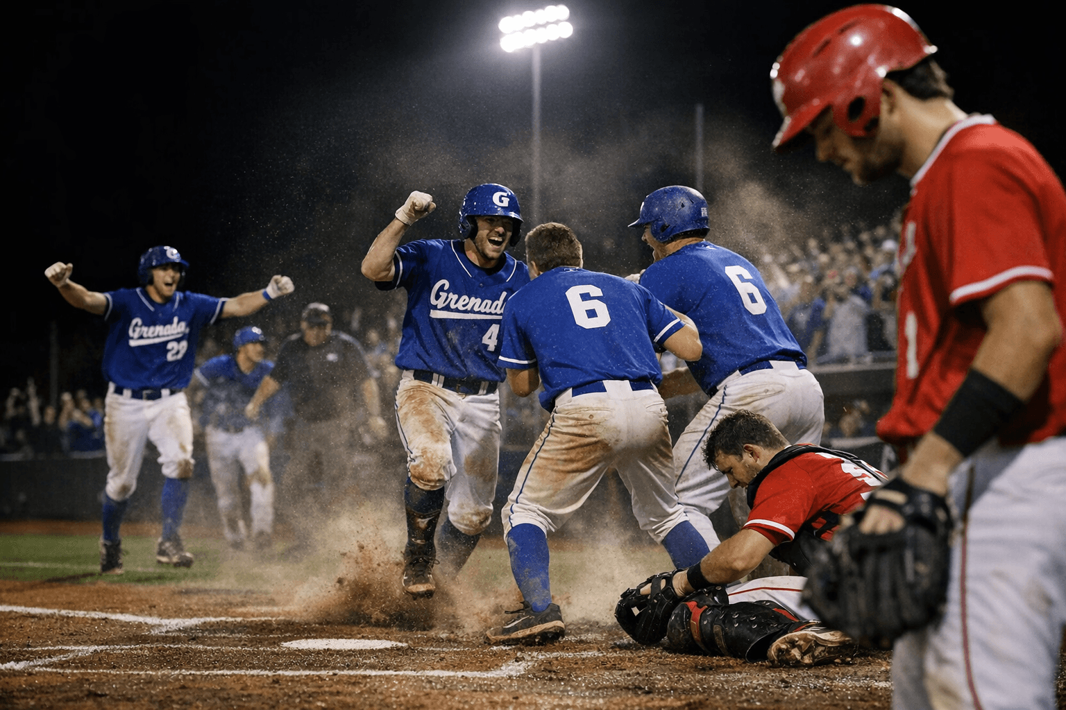 Grenada Edges Lafayette Commodores 8-7 in High-Scoring Late Rally