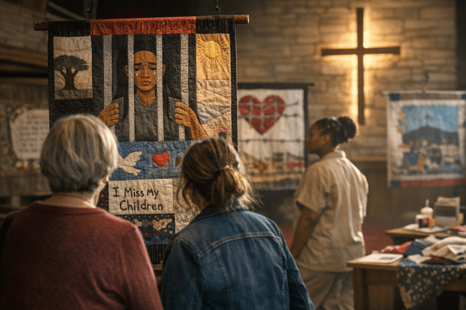 Stitching Stories Reimagined opens at Black Mountain church, spotlighting incarcerated women