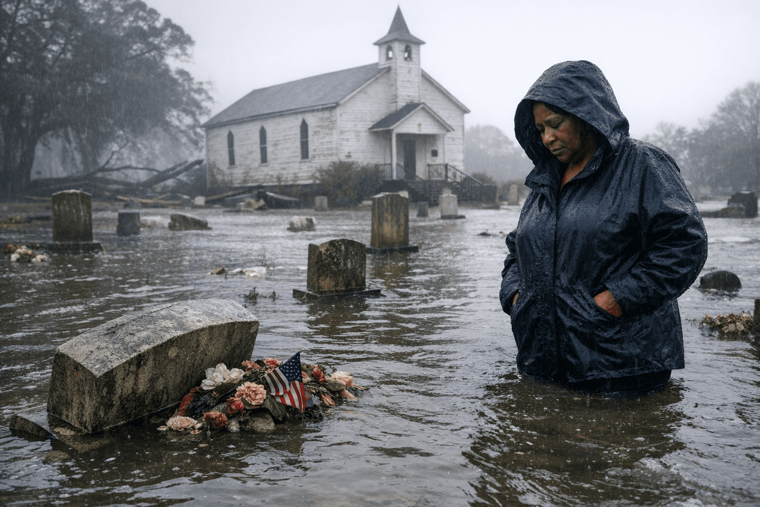 Tropical Storm Helene Overwhelms Alexander Chapel's Historic Black Burial Ground, Grant Stalled