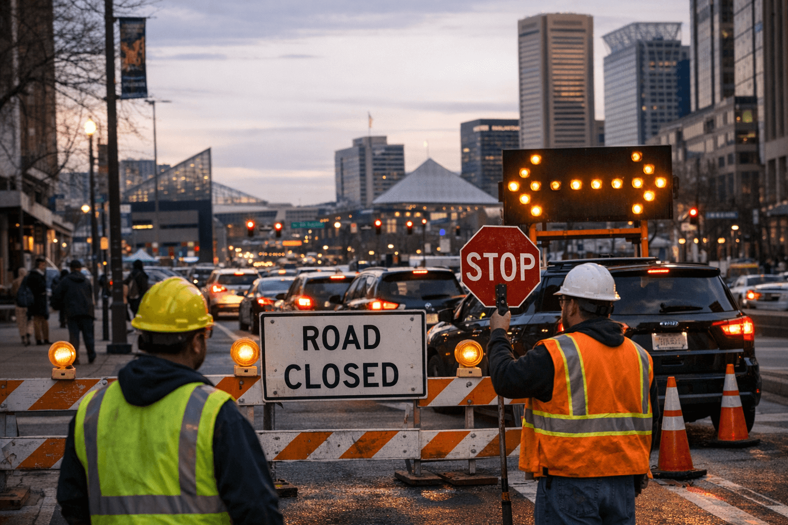 Downtown Baltimore to See Weekday Lane Closures Feb. 23–27 for Events, Utilities
