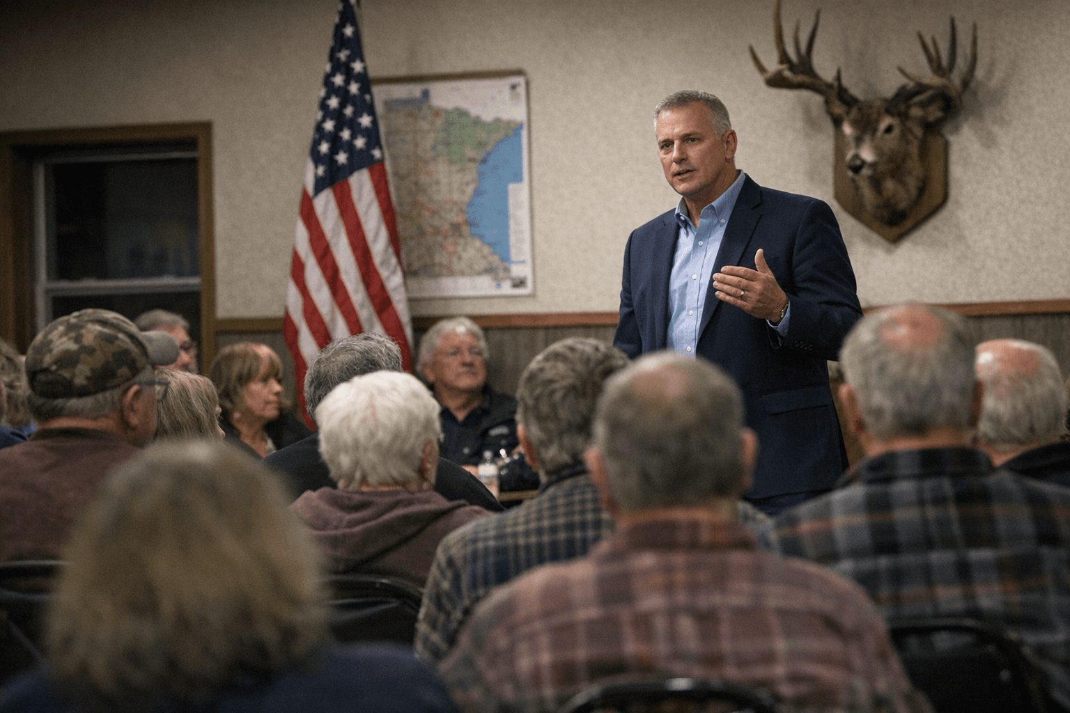Phillip C. Parrish Draws 50 at Two Harbors Meet-and-Greet, Shares Priorities