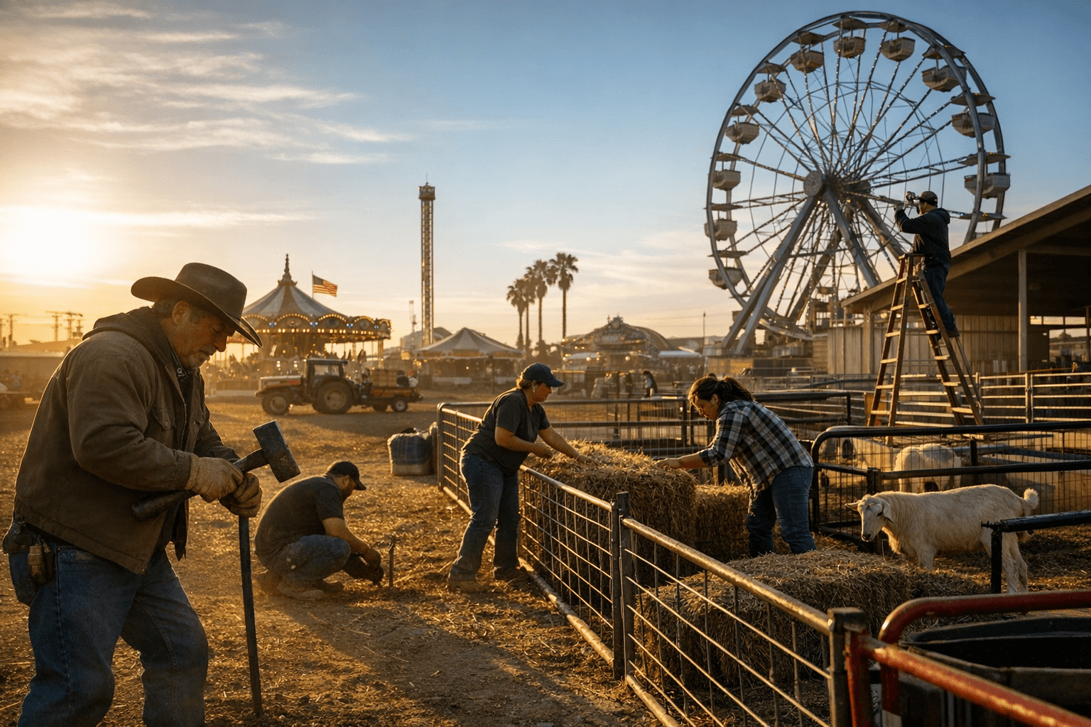Staff, vendors and volunteers prepare Imperial Valley Fairgrounds for Mid-Winter Fair