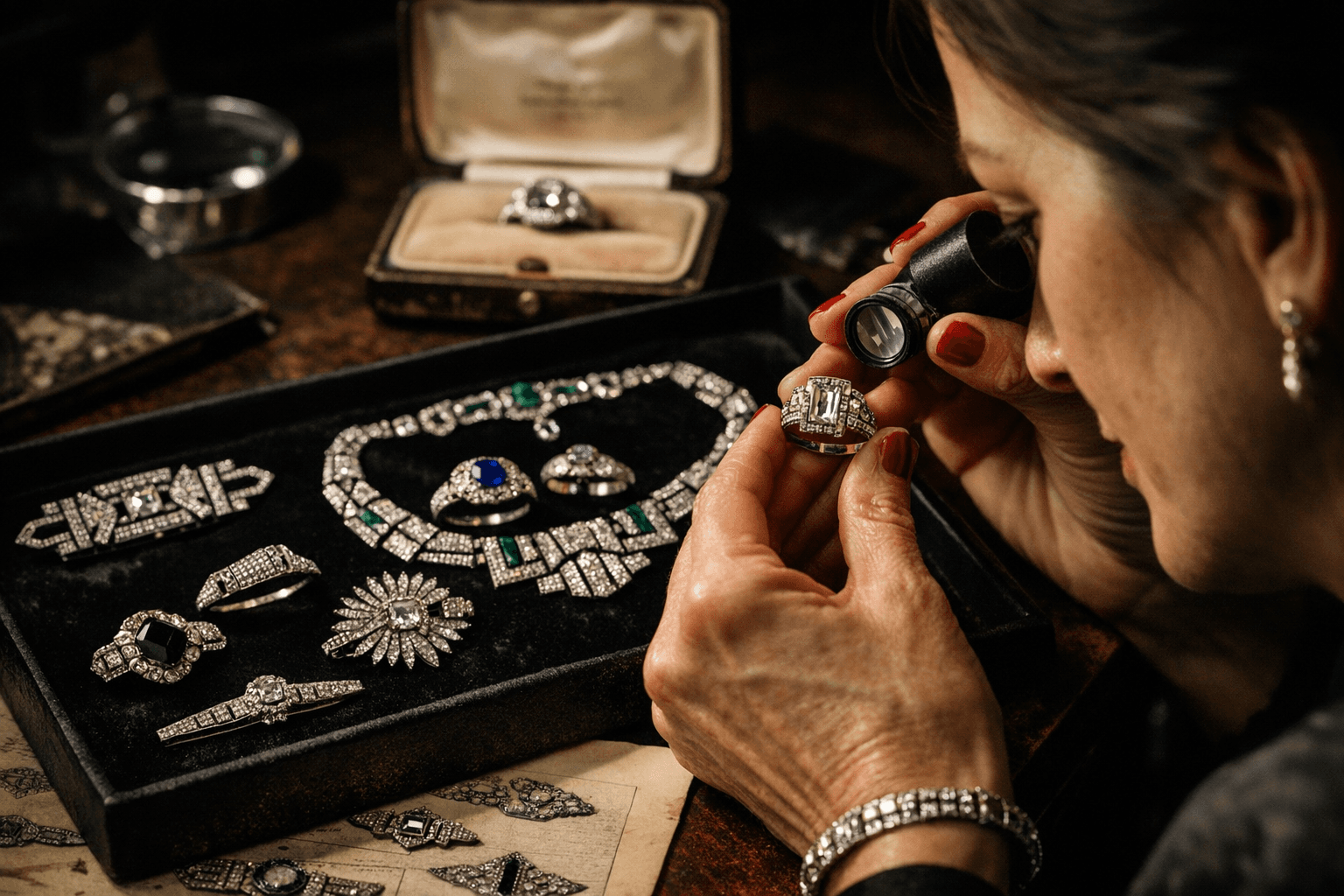 Art Deco Jewelry Buying Checklist: Identify 1920-1935 Rings Brooches Necklaces