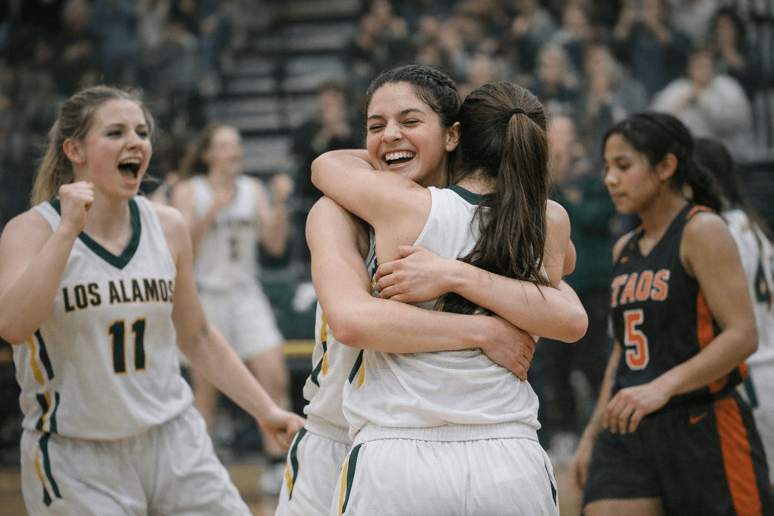 Los Alamos Hilltoppers girls' basketball defeat Taos 39-24, third win in four