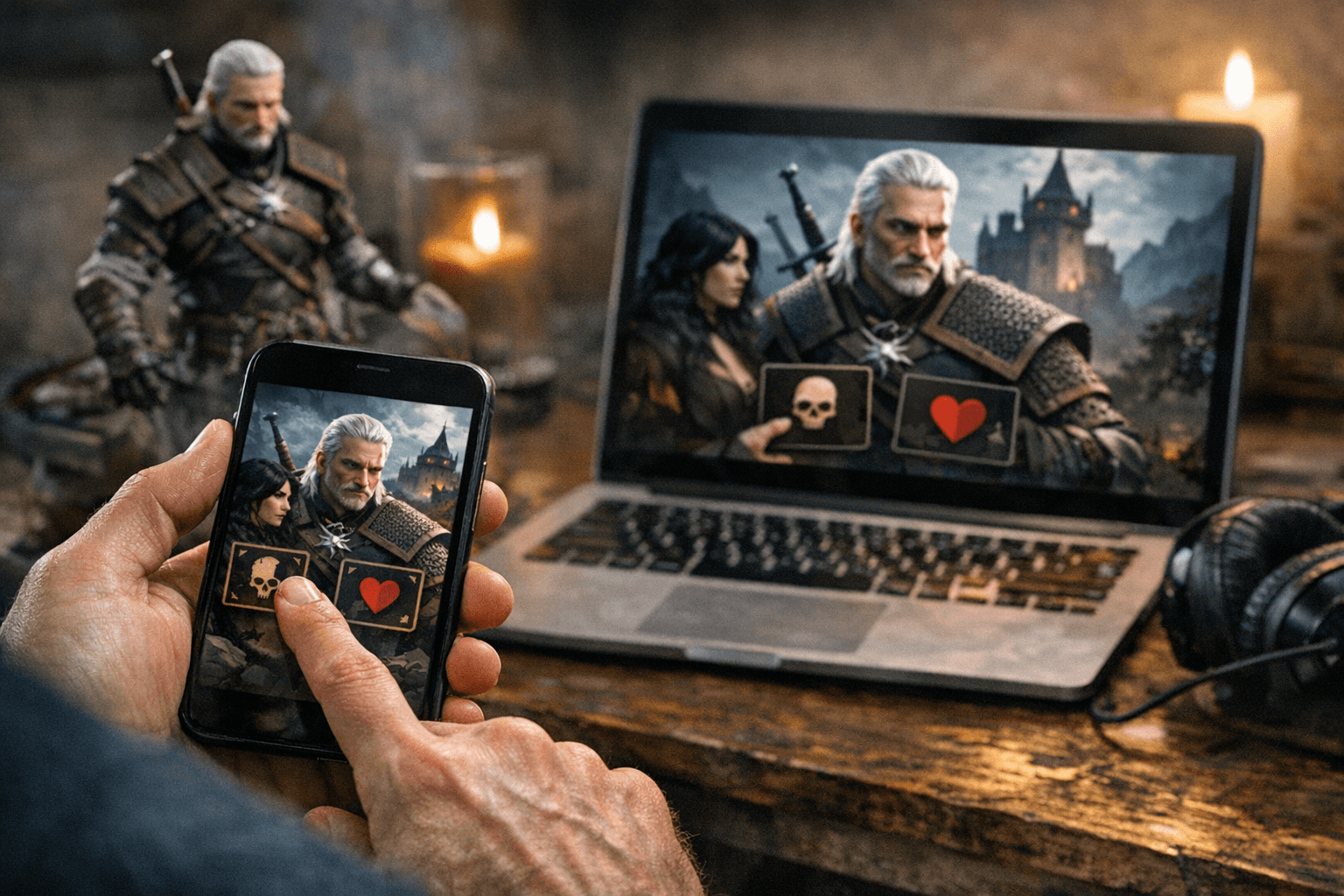 Developer Nerial releases irreverent swipe-based Reigns: The Witcher on PC and mobile