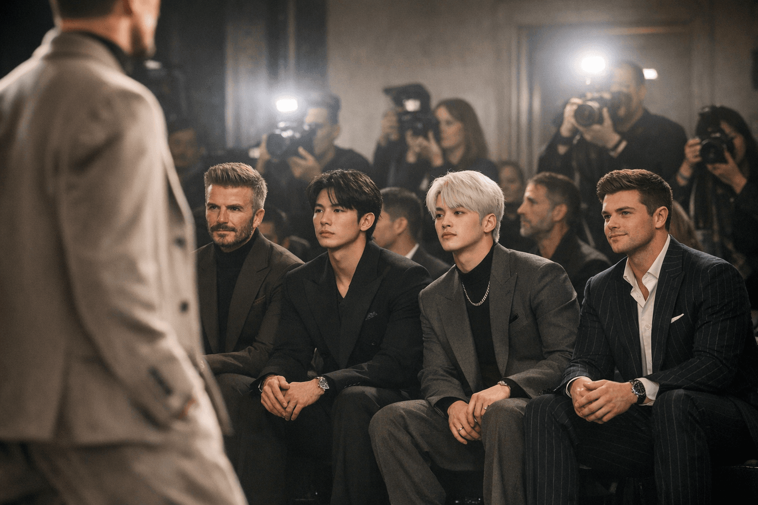 Hugo Boss Unveils Fall/Winter 2026 Boss Tailoring in Milan as Celebrities Attend