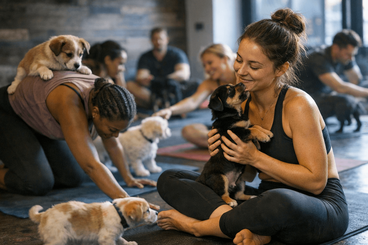 District Dogs, Little Black Dog Rescue Host Charity Puppy Yoga Feb. 26
