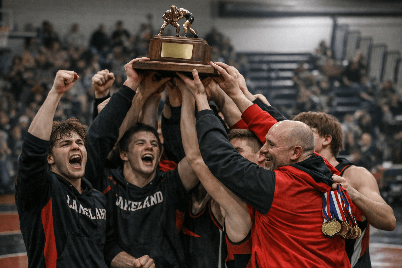 Lakeland High Wins Fourth Straight 5A Regional Wrestling Title, Advances to State
