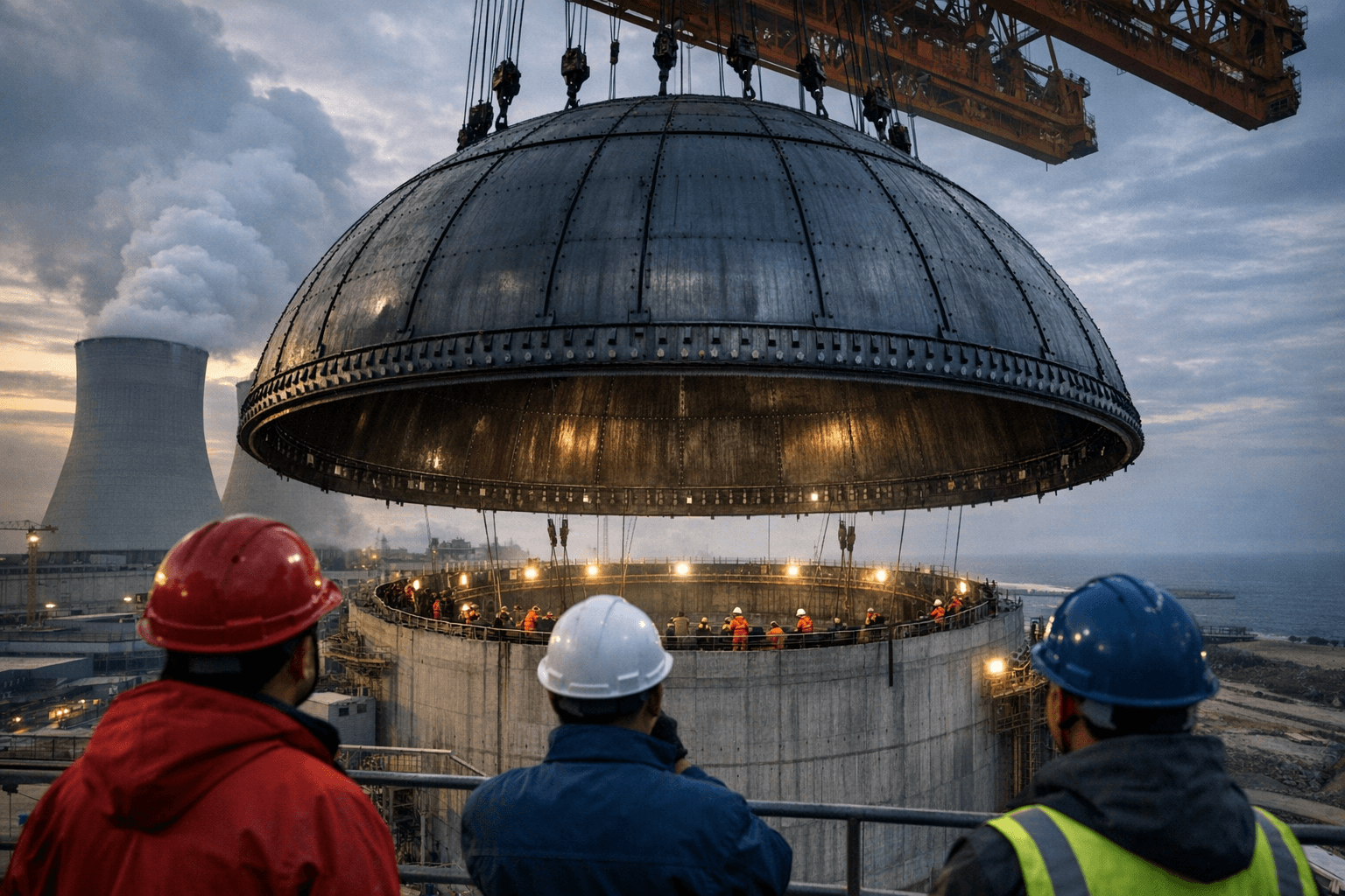 CNNC Installs Inner Steel Containment Dome on Unit 1 at Xudapu