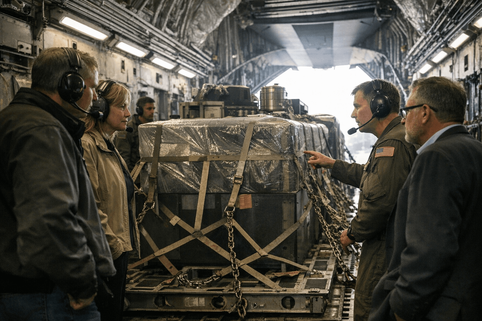 DOE and DOD Officials Join USAF C-17 Flight Carrying Ward 250 Components