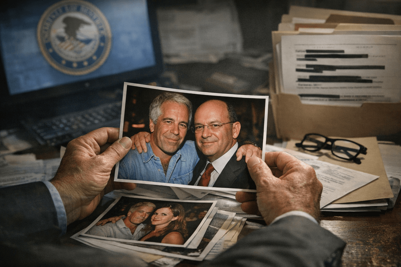 Justice Department removes photo showing Commerce Secretary with Epstein