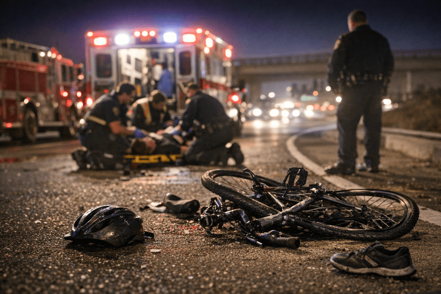 Bicyclist Hospitalized After Hit on Northbound Highway 99 Onramp Near Olive Avenue