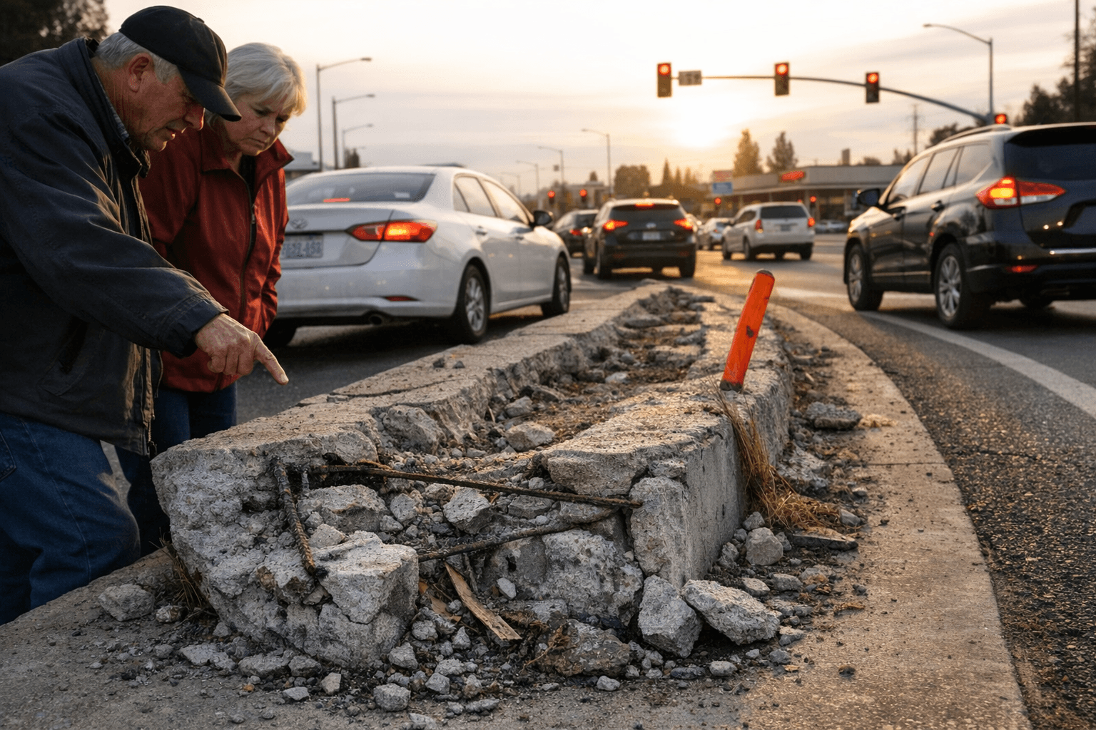 Northwest Fresno Residents Call on City to Repair Concrete Median
