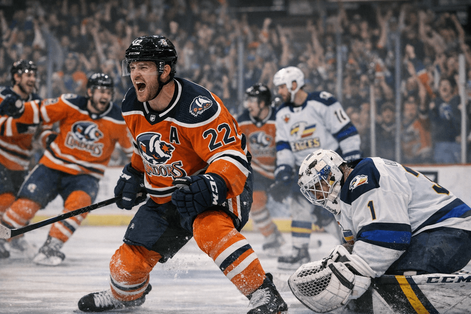 Condors rally twice, overturn 3-0 deficit to beat Eagles 4-3 in OT