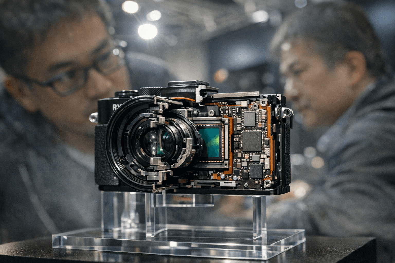 Sony Displays Cutaway RX1R III at CP+ Highlighting Micron-Level Tolerances