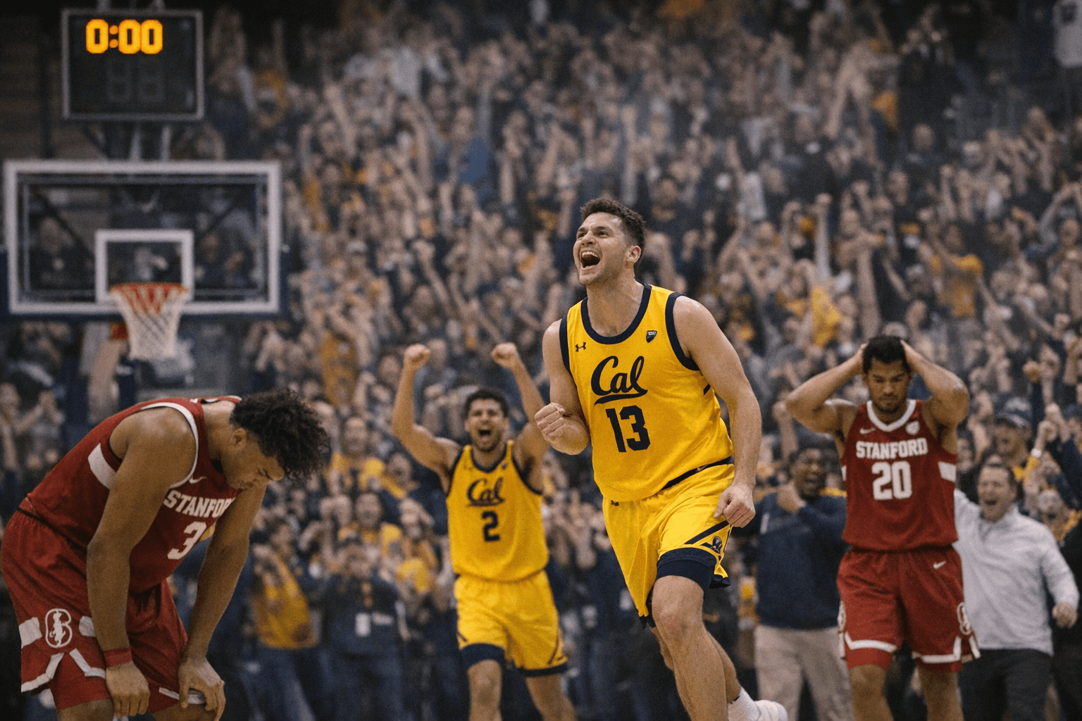 Cal upends Stanford 72-66 to complete regular-season sweep