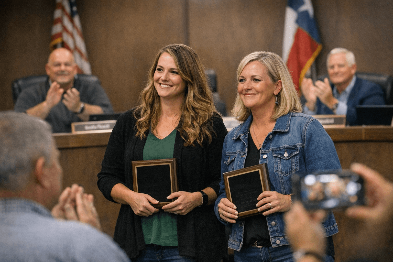 GISD Board Honors Jessica Houser, Devon Anderson During Feb. 23 Meeting