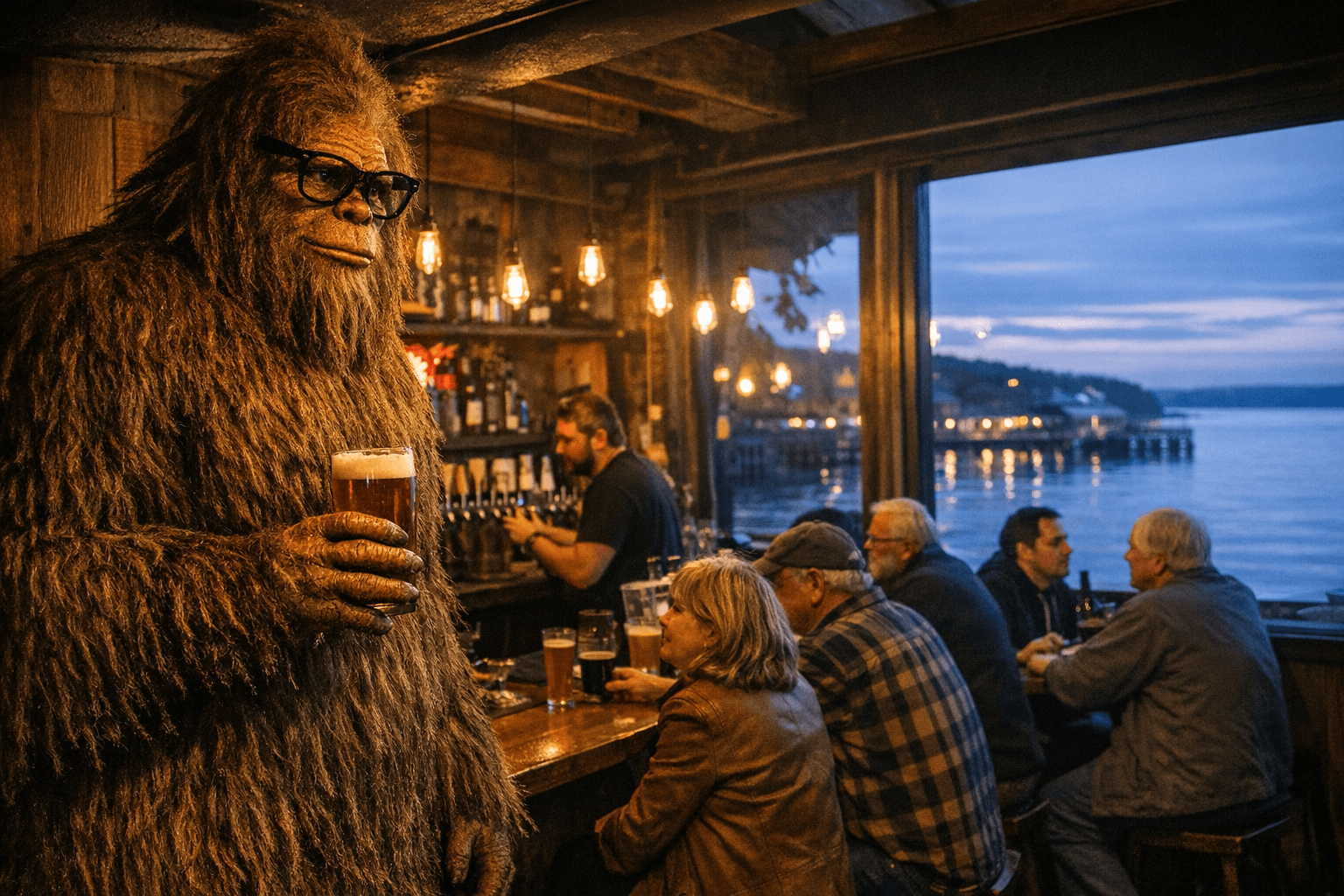 Quirky Spectacled Sasquatch Bar Opens on Coupeville Waterfront, Draws Locals