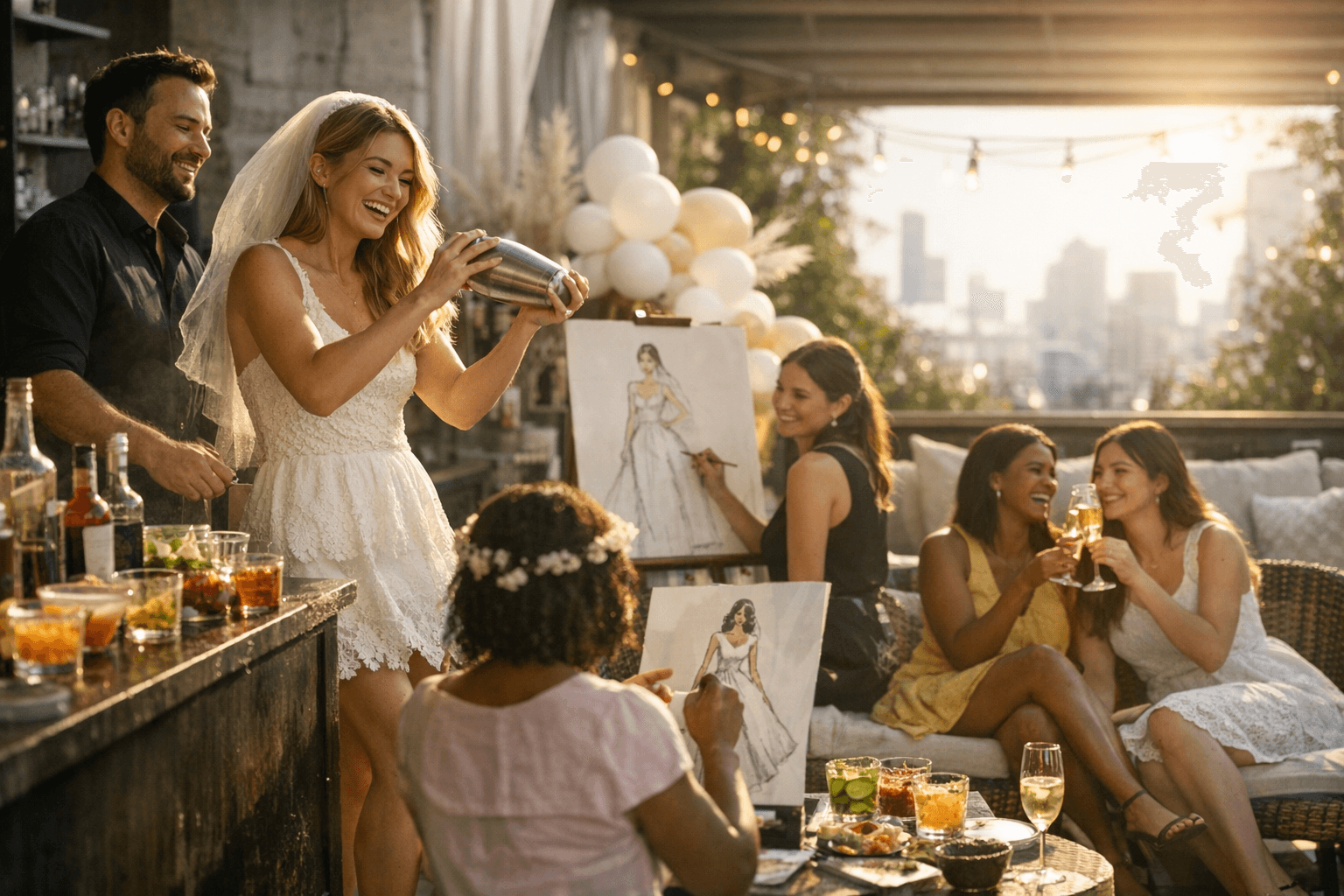 Brides Swap Sit-Down Luncheons for Personalized Interactive Bridal Showers