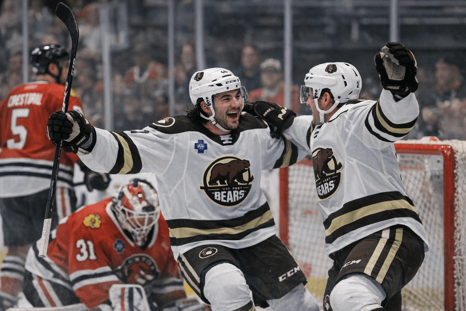 Milano, Anderson Power-play Goals Propel Bears to 4-1 Victory in Rockford