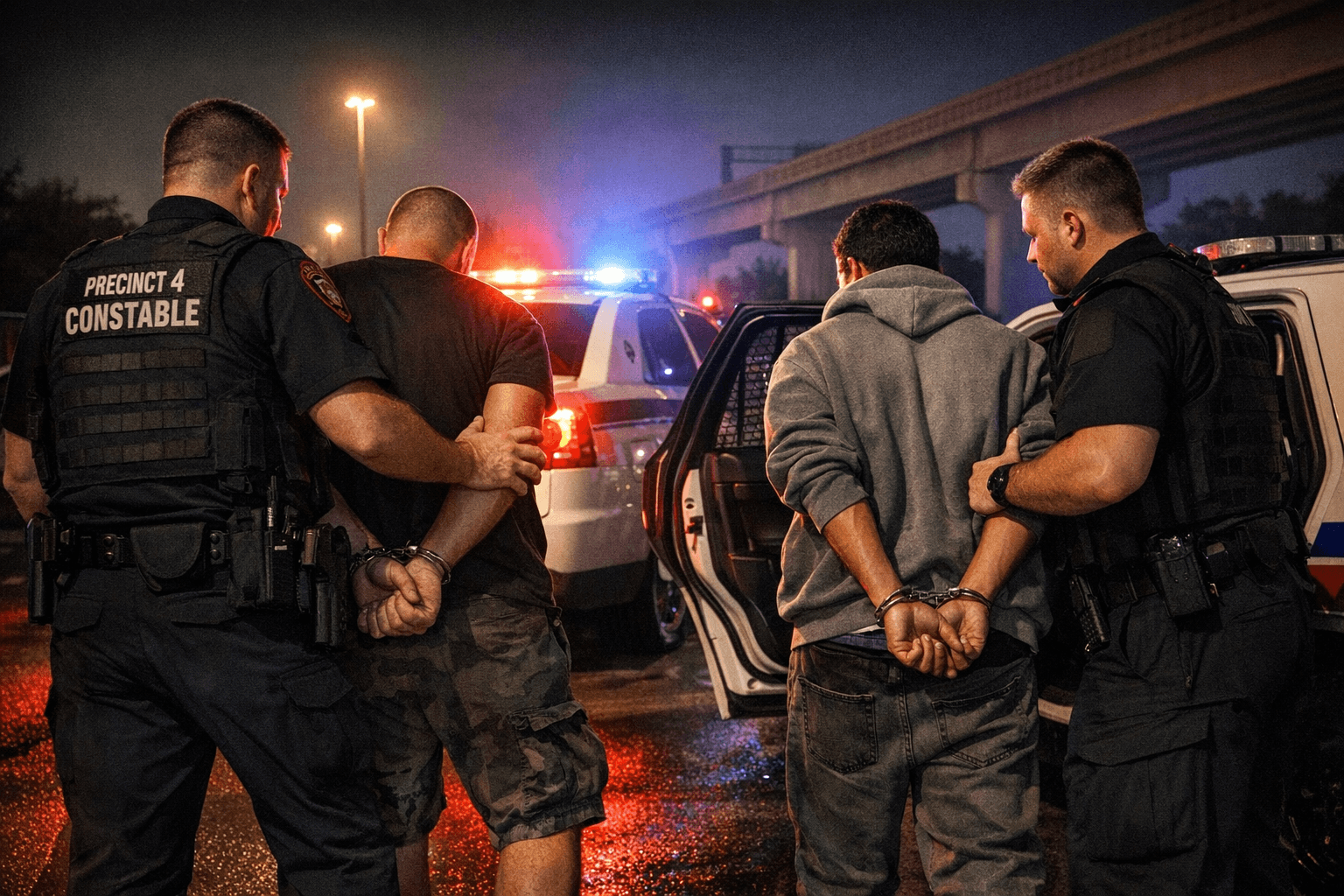 Pct. 4 Deputies Arrest Two Near Grand Parkway for 15+ Warrants