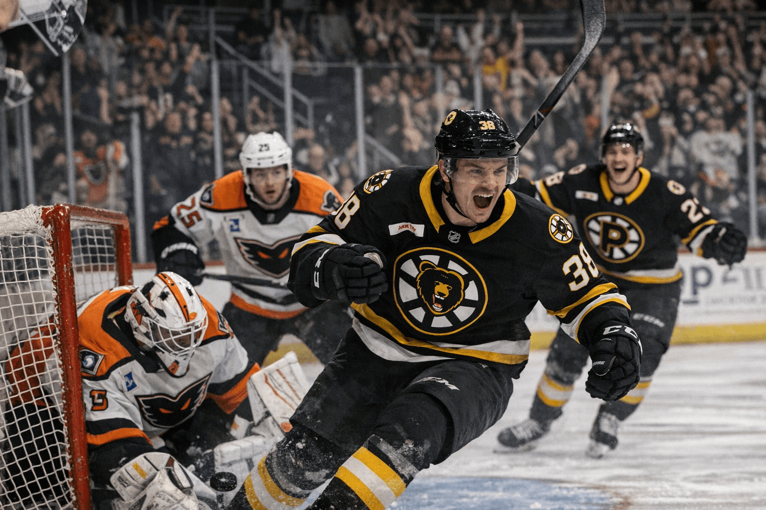 Providence Bruins Lead Wire-to-Wire in 6-4 Win Over Phantoms