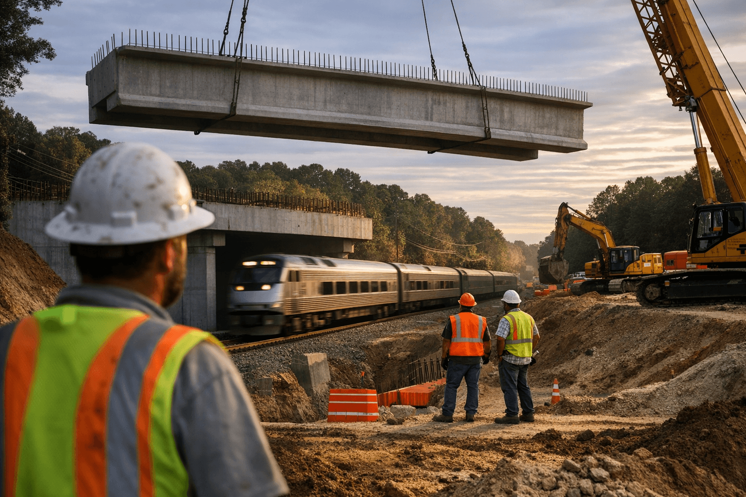 NCDOT Begins Second S-Line Grade-Separation at New Hope Church Road