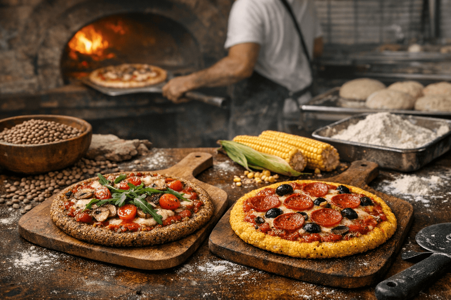 פיצה פרו: בצק עדשים או תירס ואזהרת סביבה עם גלוטן