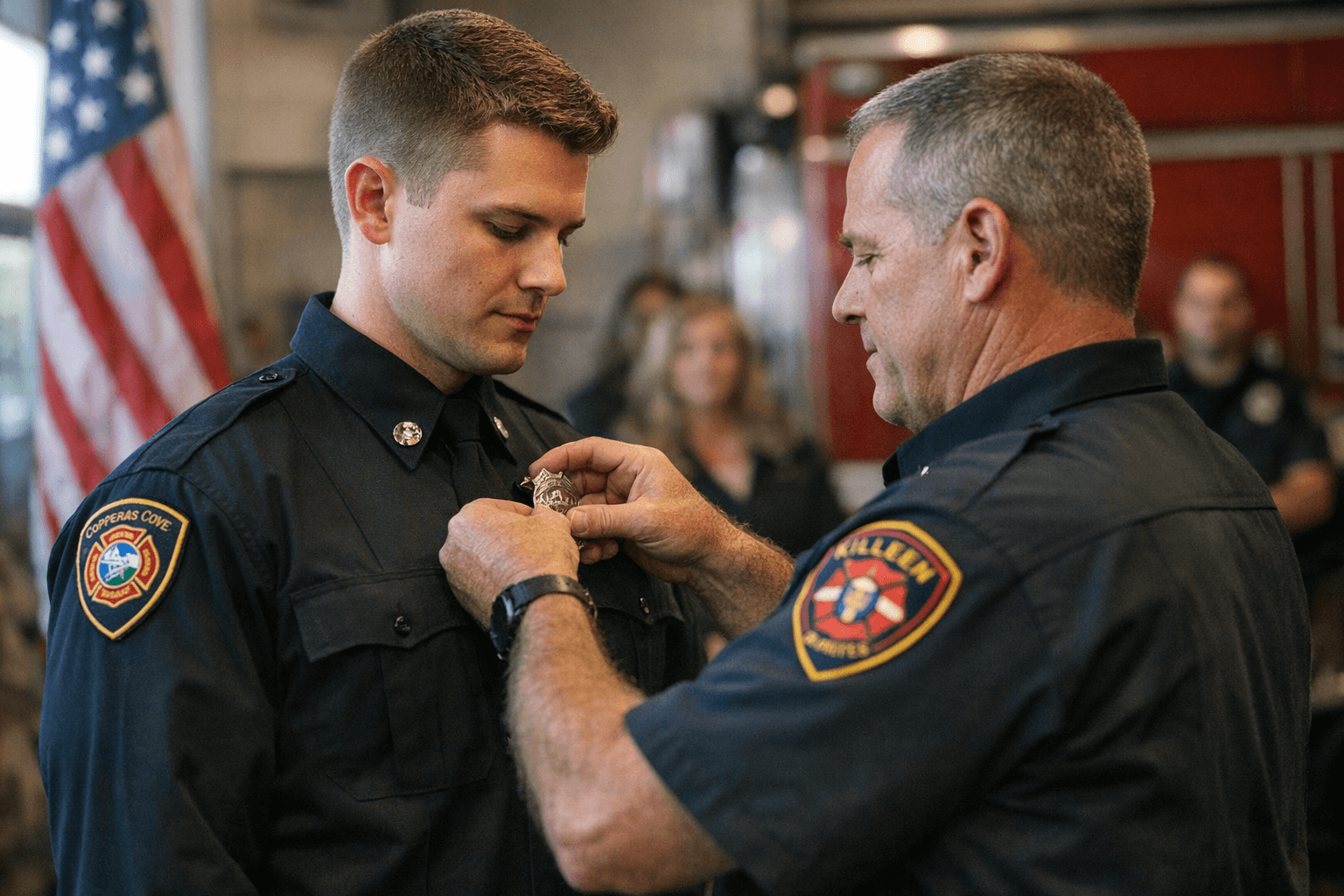 Copperas Cove Swears In Joshua Viguers; Father Pins Badge, Fifth Hire