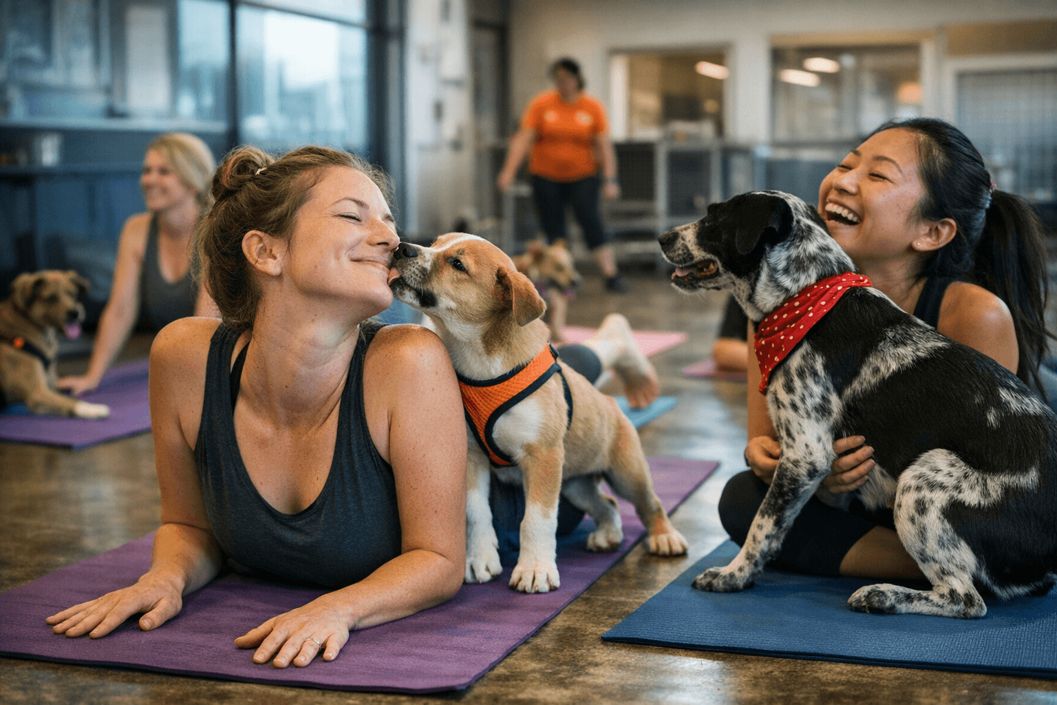 Best Friends Hosts Dog Yoga With Adoptable Dogs at Bentonville Resource Center