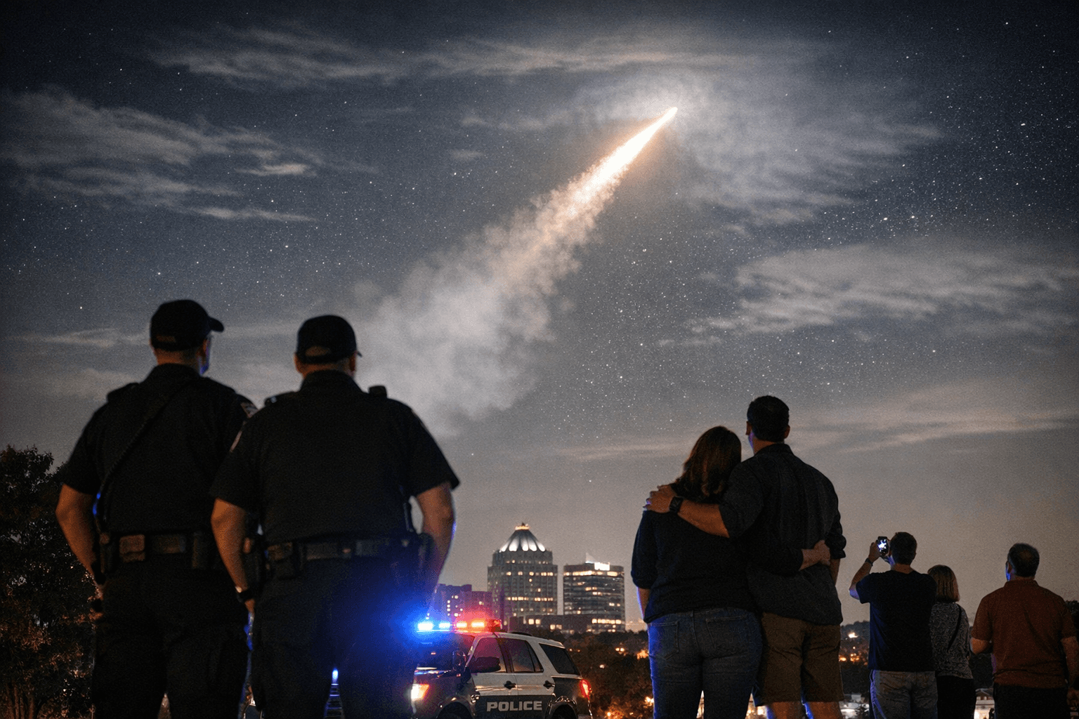 SpaceX Falcon 9 Launch Lights Greensboro Sky, Police Share Video