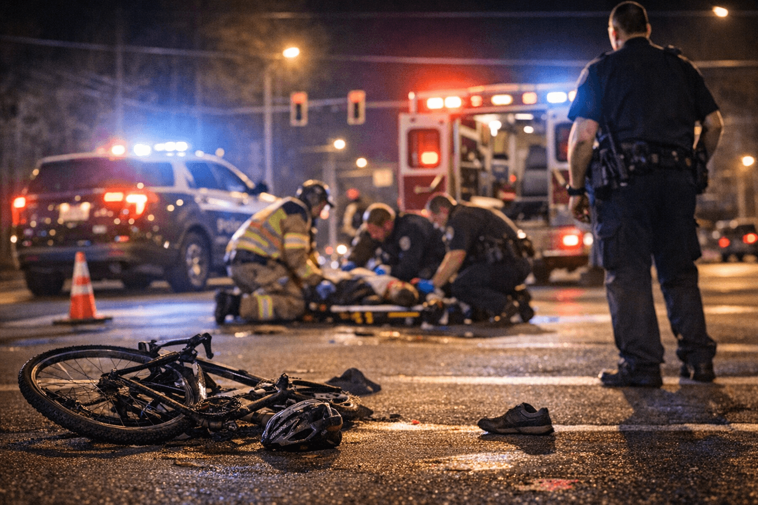 Bicyclist Suffers Life-Threatening Injuries at Lead Mine and Lynn, Taken to WakeMed